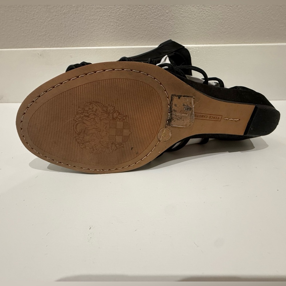Vince Camuto cage sandals in black size 7.5/38 - Picture 6 of 6